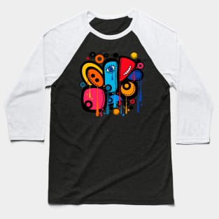 Abstract face Baseball T-Shirt